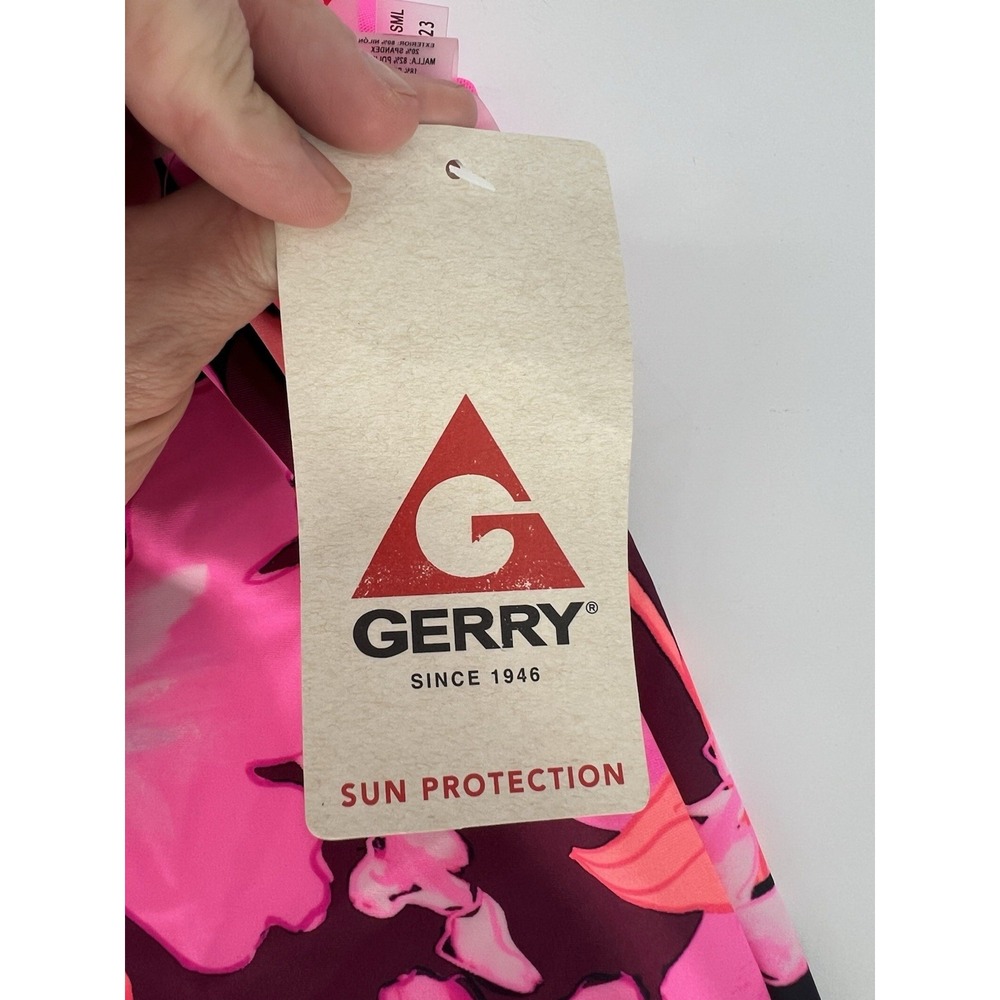 Gerry Women's SZ Small Disguise Action Tankini Swim Top ONLY Pink FloralAthletic - Picture 7 of 9